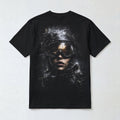 "Cyberpunk Goggles" Futuristic Portrait Graphic Tee