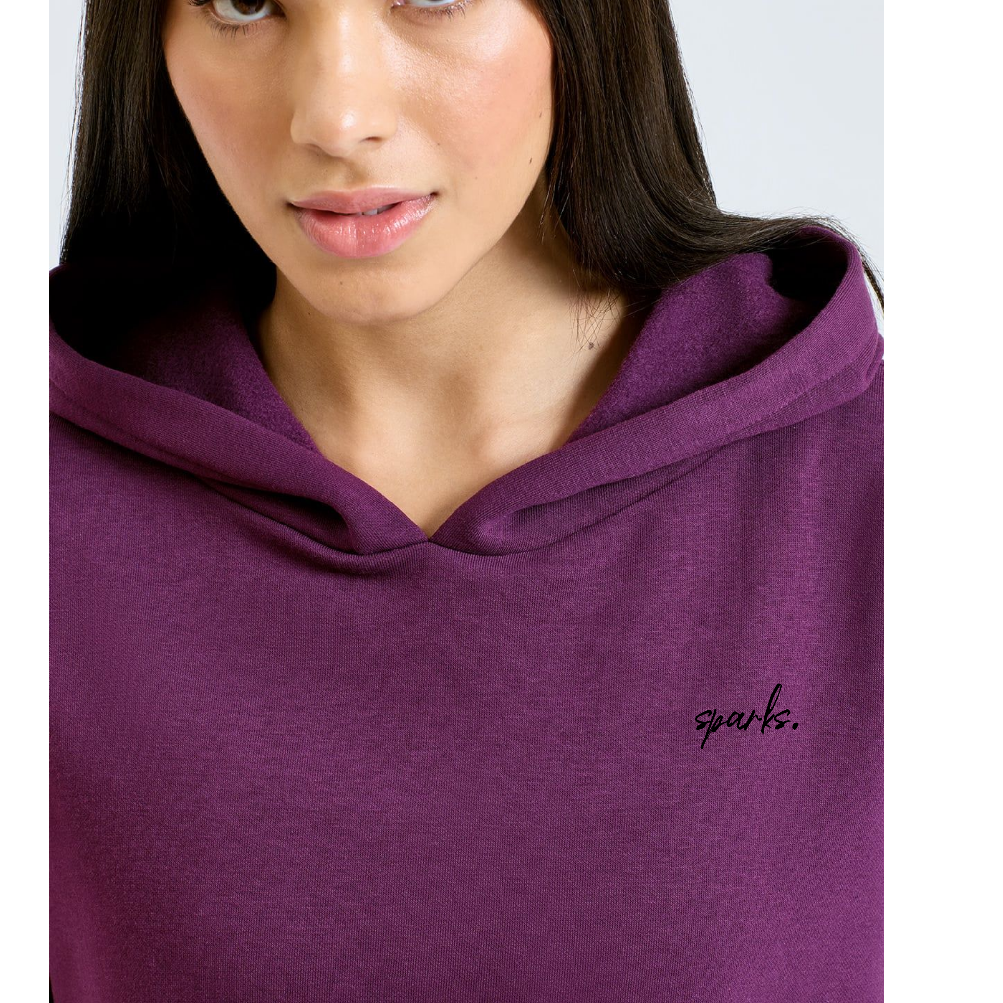 Cropped oversized hoodie