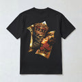 King & Queen of Hearts" Gold Foil Playing Cards Men's Black Graphic T-Shirt