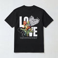 Romantic Quote Streetwear Print T-Shirt — Black