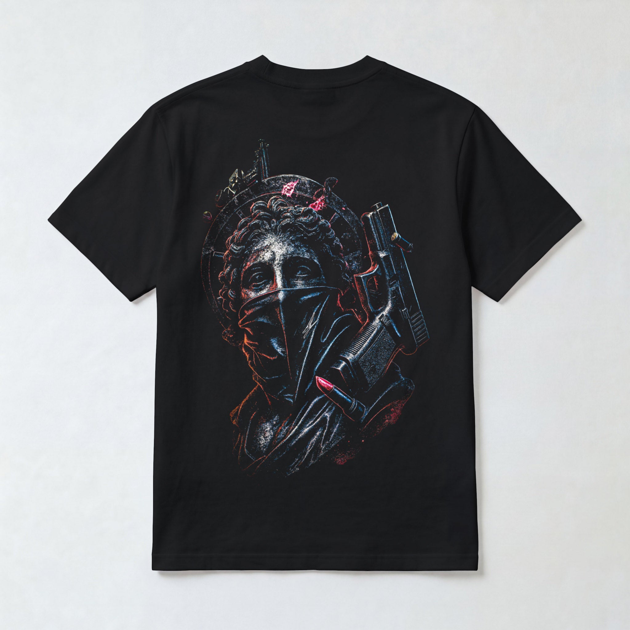 "Street Halo" Masked Statue Graphic Tee