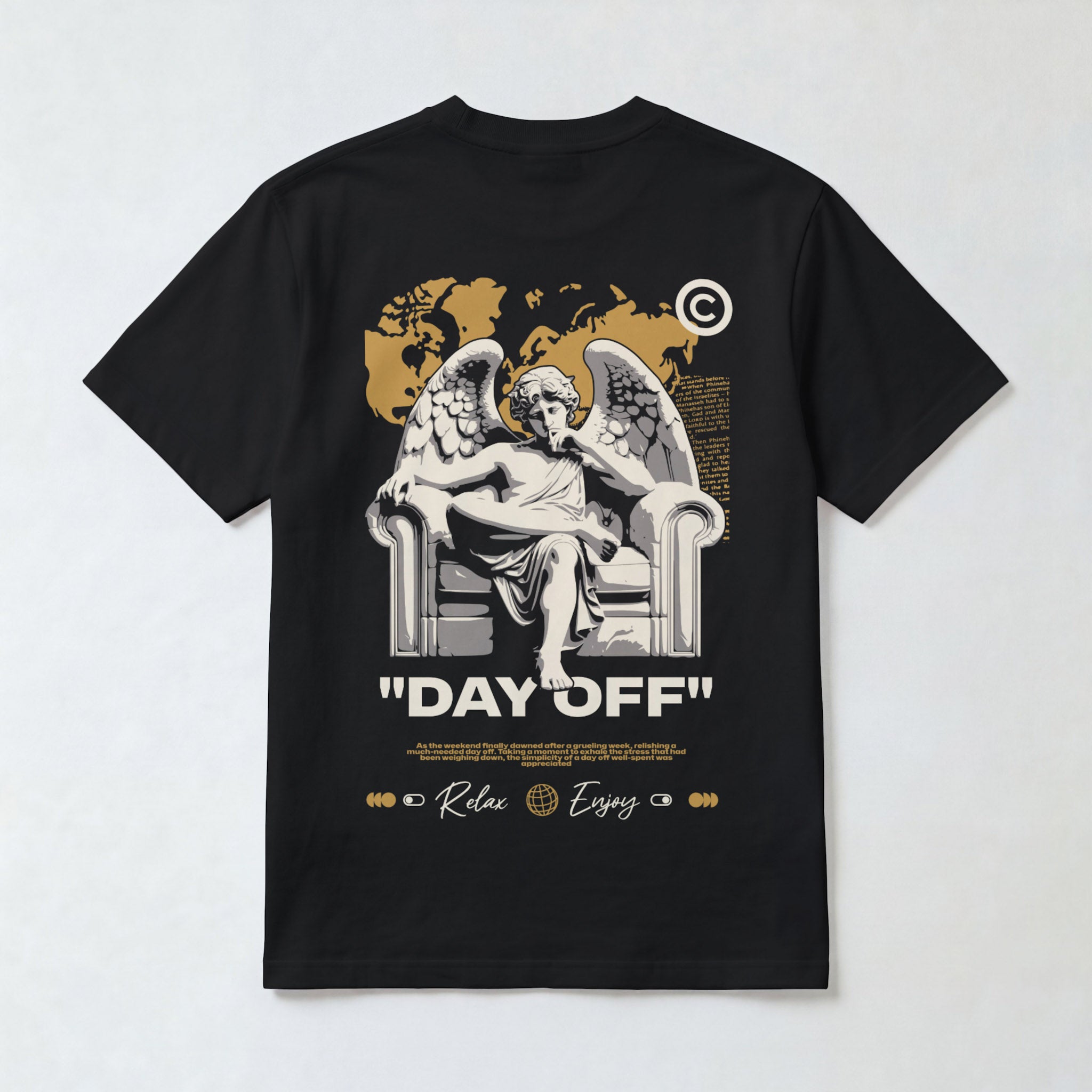 "Day Off" Angel Sculpture Graphic Tee